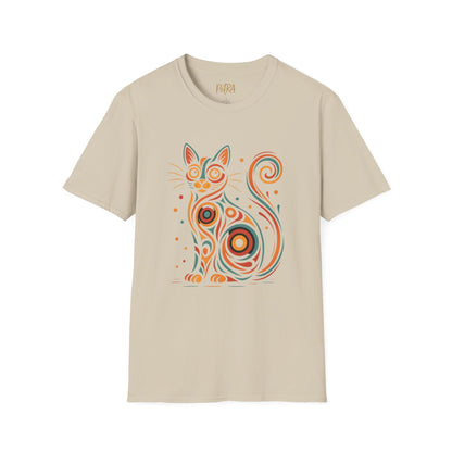 Cat T Shirt – Abstract Kaleidoscope Art – Unisex Fit