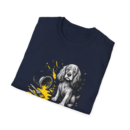 Cocker Spaniel Tee – Spilled Paint Design – Unisex Fit