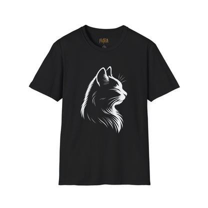 Cat Tee – Elegant Sketch Silhouette – Unisex Fit