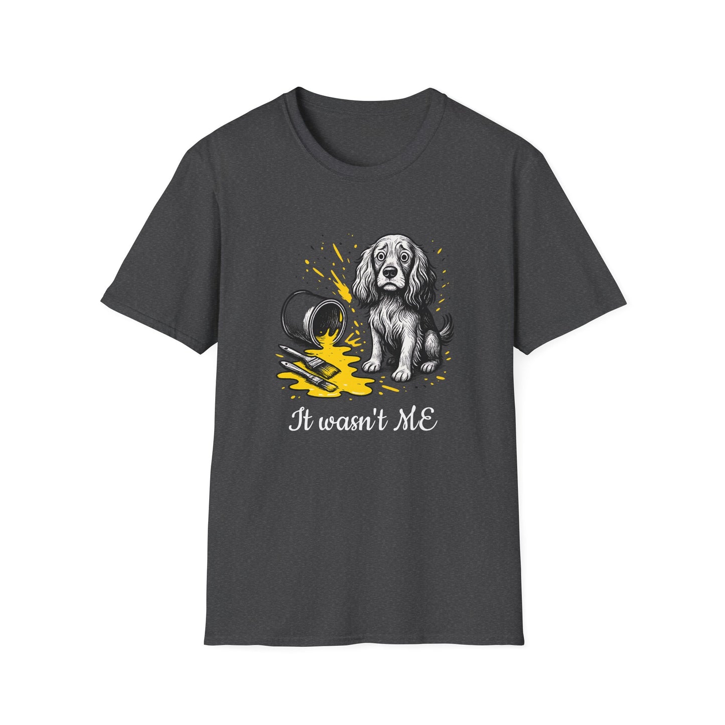Cocker Spaniel Tee – Spilled Paint Design – Unisex Fit