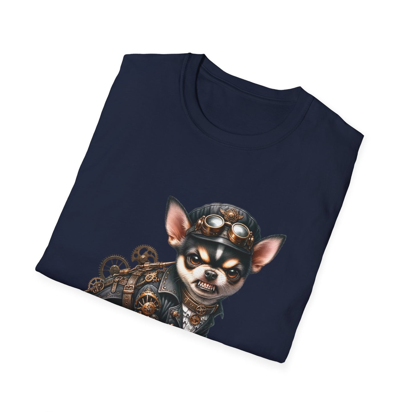 Chihuahua Tee – 'Tiny but Lethal' Steampunk Cosplay Design – Unisex Fit